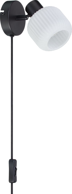 RINO Spot lamp 1flg. - Schwarz, Weiss / L: 10.0 cm x P: 15.0 cm x H: 14.0 cm