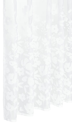 FLORES Rideau prêt à poser jour - Blanc / L: 150.0 cm x H: 270.0 cm