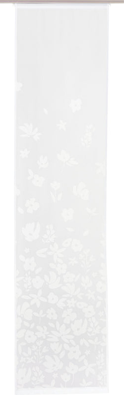 FLORES Flächenvorhang - Weiss / B: 60.0 cm x H: 245.0 cm