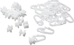 MAXI Glisseur à crochet - Blanc / L : 8,0 cm x P : 12,0 cm x H : 2,0 cm