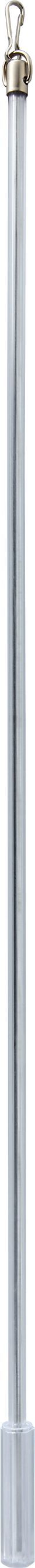 Baguette à tirage Acier 100cm Lance-rideau - Transparent / L: 100.0 cm x P: 1.5 cm x H: 1.5 cm