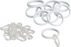 BLANC Anneaux de rideaux - Blanc / L: 33.0 mm x P: 4.0 mm