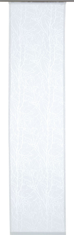 BASILIA Flächenvorhang - Weiss / B: 60.0 cm x H: 245.0 cm
