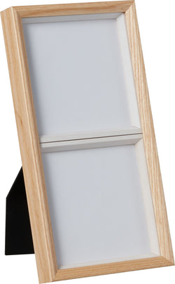 ATLANTA 2er Fotorahmen natur 10x10 cm - Natur / B: 22.3 cm x T: 2.2 cm x H: 11.7 cm