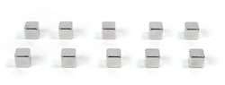 Magnete KUBIQ - L: 5,0 cm x P: 5,0 cm x A: 5,0 cm / Colore argento