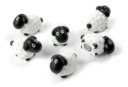 SHEEP Aimant - Noir et blanc / L: 1.6 cm x P: 2.6 cm x H: 1.4 cm