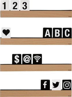 LETTERSHELF Buchstabenregal natur - Natur / B: 2.5 cm x T: 25.0 cm x H: 1.0 cm