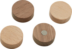 WOOD ROUND Magnet - Braun / H: 0.8 cm