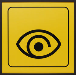 PICTO Bild Selbstkontrolle 60x60cm - Gelb / B: 62.5 cm x T: 1.5 cm x H: 62.5 cm