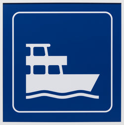 PICTO Bild Schiff 60x60cm - Blau / B: 62.5 cm x T: 1.5 cm x H: 62.5 cm