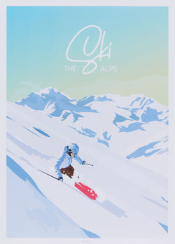 Affiche de ski de La Jonx - L: 50.0 cm x P: 0.1 cm x H: 70.0 cm