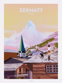 La Jonx ZERMATT Poster - B: 30.0 cm x T: 0.1 cm x H: 40.0 cm
