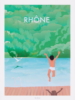 Poster La Jonx RHONE - L: 30,0 cm x P: 0,1 cm x A: 40,0 cm / Verde / Azzurro