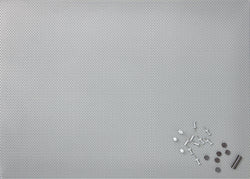 BULLETBOARD spilla e lavagna magnetica - Argento / L: 53.3 cm x P: 38.1 cm x A: 2.5 cm