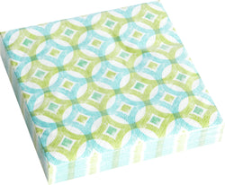 JANNIC Serviettes de table en papier - Vert / L: 25.0 cm x P: 25.0 cm x H: 0.1 cm