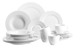 Set di stoviglie MODESTA - L: 33,0 cm x P: 17,0 cm x A: 30,0 cm / Bianco