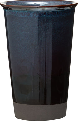 YUNA BECHER D'BLAU/GRAU MATT D9.5X14CM - Blau / H: 14.0 cm