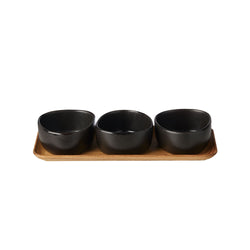 RAW TITANIUM Schüssel-Set - Schwarz / B: 33.0 cm x T: 14.5 cm x H: 6.5 cm