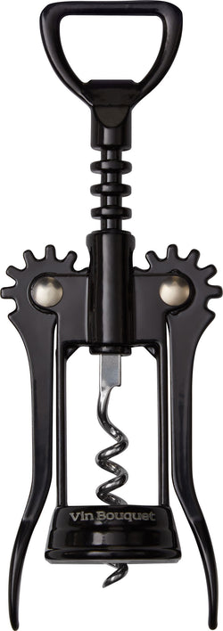 VIN BOUQUET Tire-bouchon à ailes - Noir / Argent / Hauteur : 14,5 cm