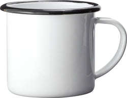 ERMES Tasse - Weiss / Schwarz / B: 13.4 x T: 9.3 x H: 8.5