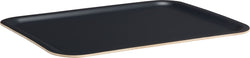 PALMIRO Serviertablett - Schwarz / B: 43.0 cm x T: 33.0 cm x H: 1.4 cm