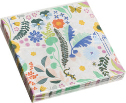 FLURINA Serviettes de table en papier - Multicolore / L: 33.0 cm x P: 33.0 cm x H: 0.1 cm