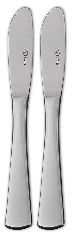 SOLA SUZETTE Set di coltelli da burro - Argento / L: 1.5 cm x P: 1.0 cm x A: 16.5 cm