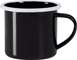 ERMES Tasse - Schwarz / Weiss / B: 13.4 cm x T: 9.3 cm x H: 8.5 cm