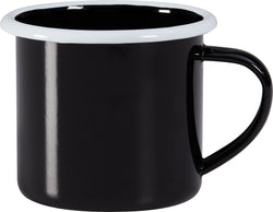 ERMES Tasse - Schwarz / Weiss / B: 13.4 cm x T: 9.3 cm x H: 8.5 cm