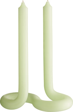 TWIST Kerze mint H27.5cm - Mint / B: 17.0 cm x T: 10.0 cm x H: 24.5 cm