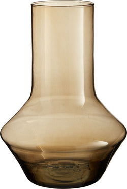VIOLA Vase amber recycled H30cm - Verde oliva / A: 30.0 cm