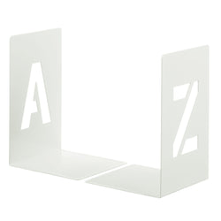 TREND A-Z Serre-livres - Blanc / L: 12.0 cm x P: 12.0 cm x H: 18.0 cm