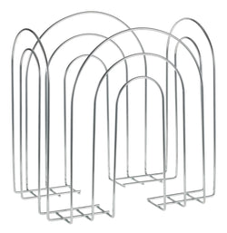 TOM Zeitschriftensammler - Silber / B: 27.0 cm x T: 40.0 cm x H: 37.0 cm