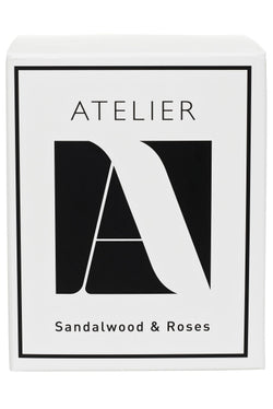 ATELIER Sandalwood & Roses Bougie parfumée - Bois de santal et roses / Bois de santal et roses