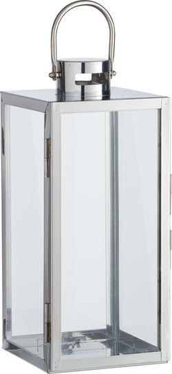 JANCA Laterne - Silber / B: 16.5 cm x T: 18.5 cm x H: 40.0 cm