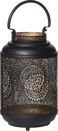MIRA Laterne - Schwarz / B: 17.0 cm x T: 17.0 cm x H: 30.0 cm