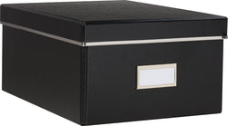 KURT Scatola di immagazzinaggio - Nero / L: 22.5 cm x P: 32.0 cm x A: 14.0 cm