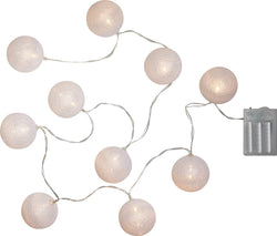 COTTON Ghirlanda di luci LED - Bianco / P: 165.0 cm x D: 6.0 cm