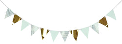 JILL Wimpelgirlande mint, gold L3.6 m - Gold, Mint