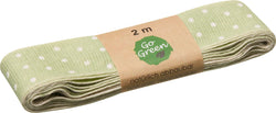 NOUVEAU POINTS Geschenkband 25mmx2M - Grün / B: 25.0 mm x T: 2.0 m