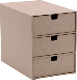 RE-STORE Boîte à tiroirs - Beige / L: 16.0 cm x P: 25.0 cm x H: 20.5 cm