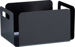 NOTCH Porta riviste - Nero / L: 31.6 cm x P: 25.7 cm x A: 16.7 cm