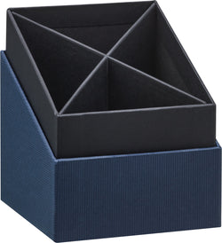 SOHO Stifteköcher blau 210x75x90 mm - Blau / B: 8.6 cm x T: 8.6 cm x H: 10.0 cm