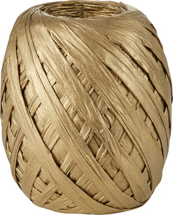 RAFFIA Bastband - Gold / B: 0.6 cm x L: 3000cm