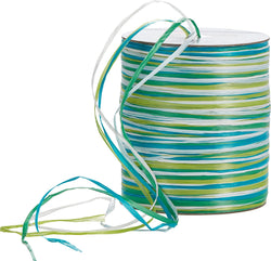MULTI RAFFIA Geschenkband - Blau / B: 0.5 cm x T: 50.0 m