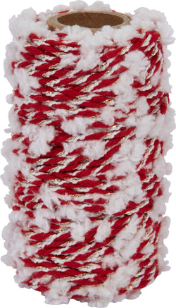 MERRY Ruban cadeau - Rouge, Blanc / L: 0.15 cm x L: 2500 cm