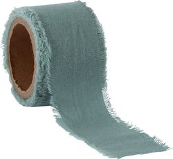 XB COTTON RAW Geschenkband grün 40 mm - Grün / B: 40.0 mm