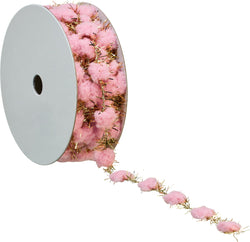POMPON Nastro - Rosa / L: 1.0 cm x L: 400 cm