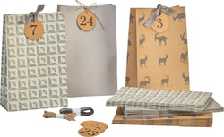CHASA GUARDA Adventskalender 24 Stk. - Natur / B:16 cm x T: 8 cm x H: 24 cm