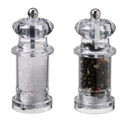 Moha MILLIES Salz- und Pfeffermühlen-Set - Transparent / H: 10.0 cm